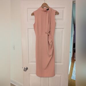 Classic Style Dusty Rose Pink Midi Dress By Miusol Women's Size M Bridesmaid